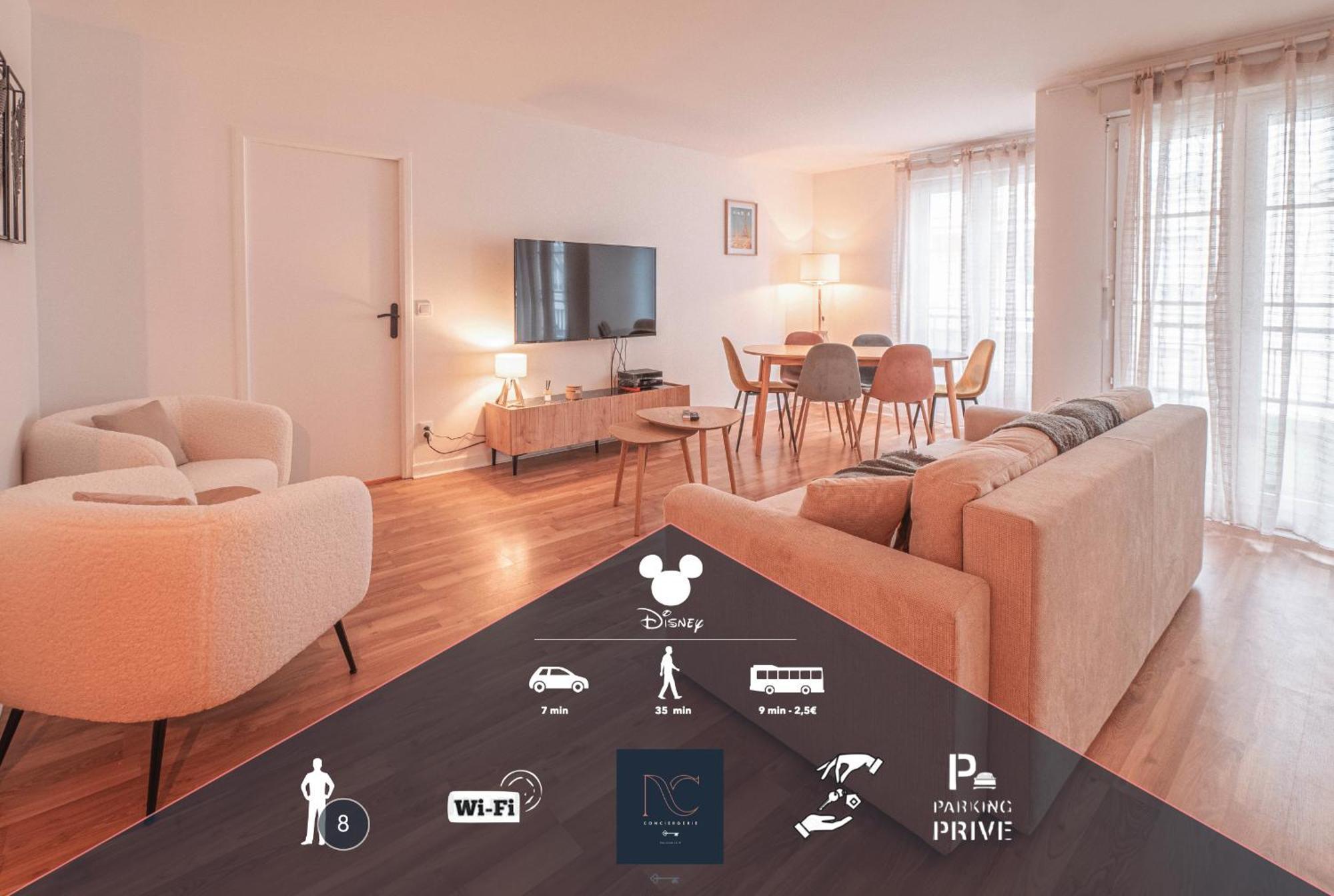 *Disneyland-Paris* 8Pers, Wifi, 2 Parkings سيري المظهر الخارجي الصورة